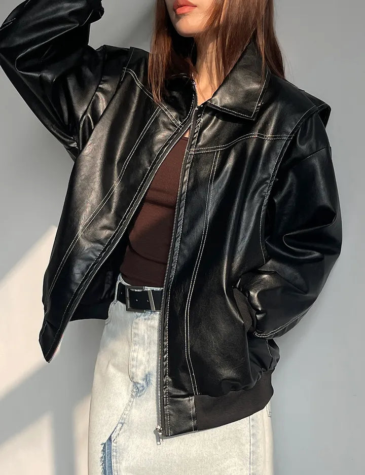 Brooke bomber con cremallera