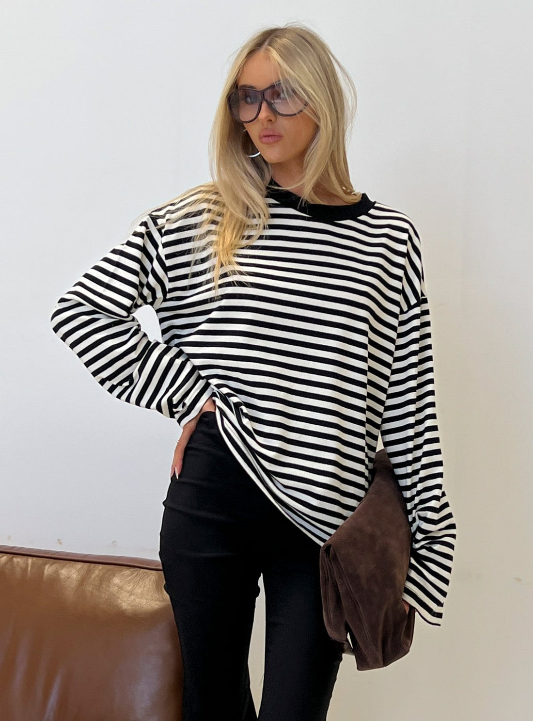 Vivien Striped Oversized Knit Sweater
