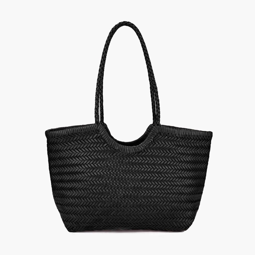 Bolsa Rica Tejida de Imitación de Cuero