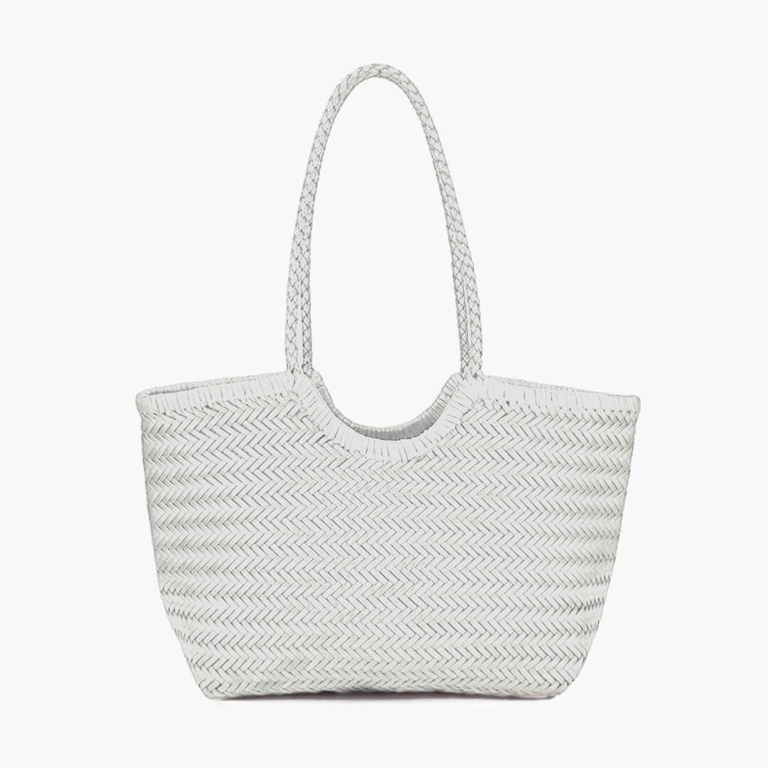 Bolsa Rica Tejida de Imitación de Cuero