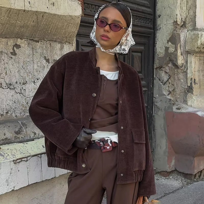 Chaqueta de pana con botones Cora