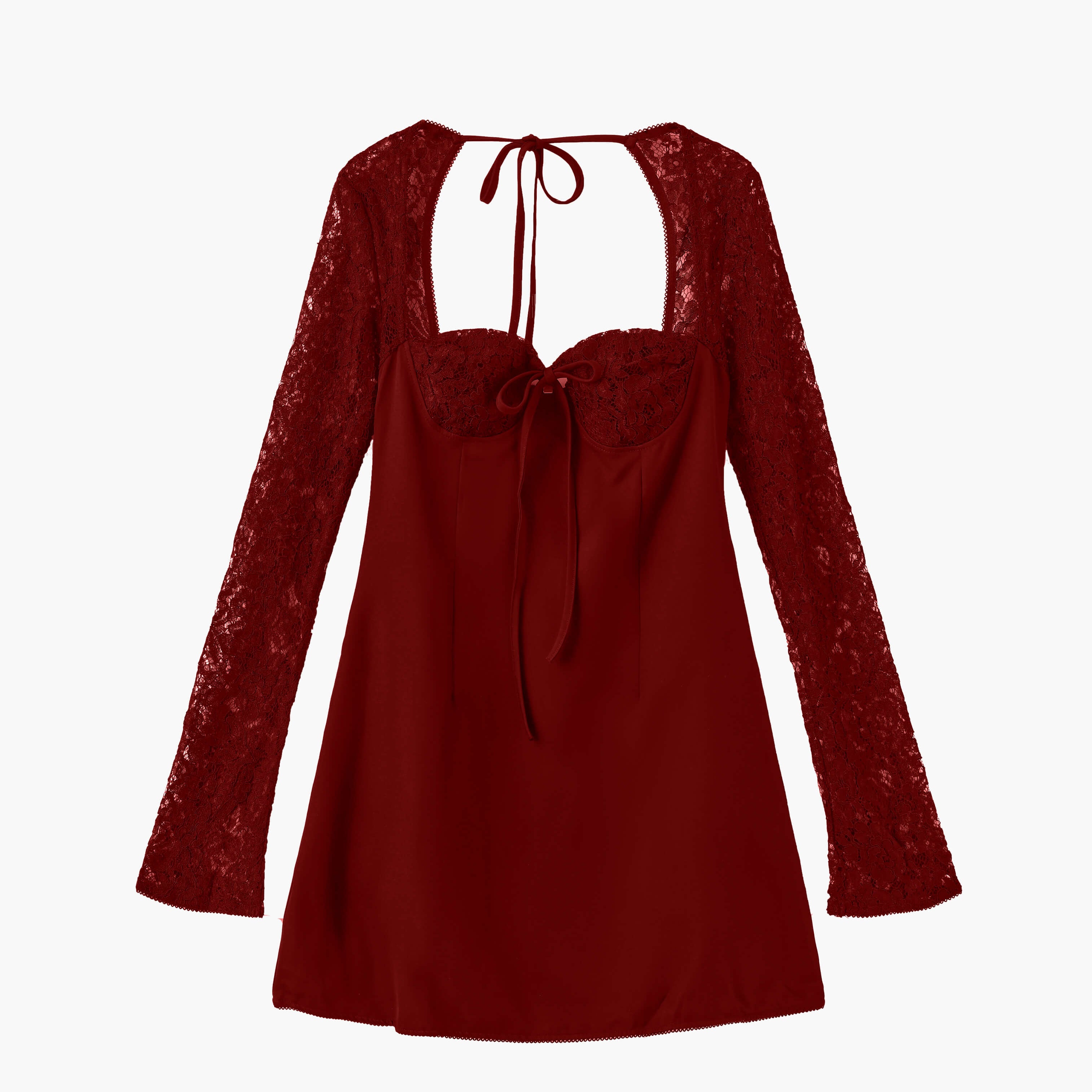 Minivestido Louise com detalhes em renda