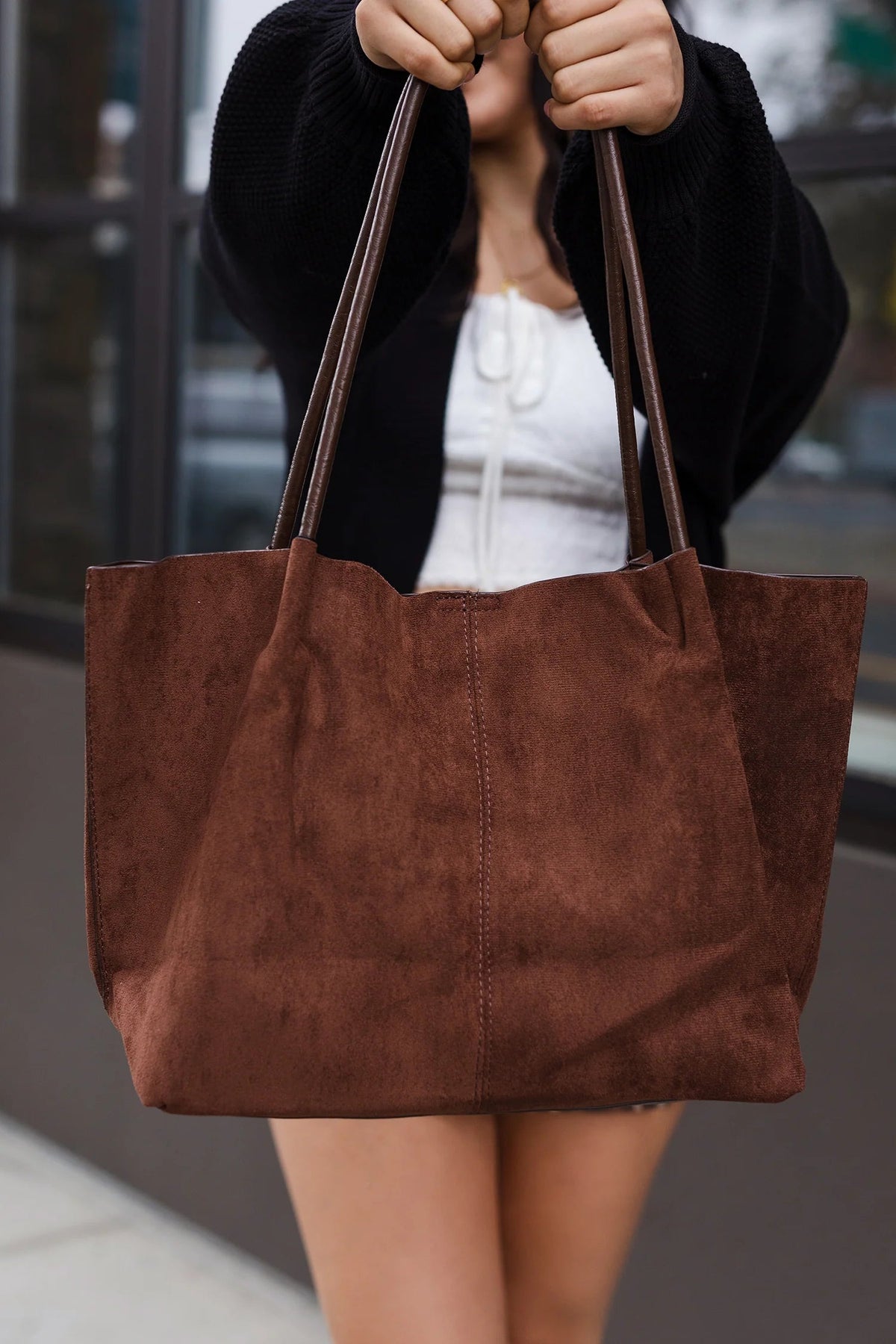 Tote Cheska de ante sintético con bolsa interior
