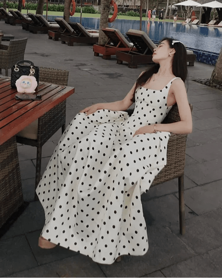 SOERA Jasmine Polka Dot Midi Dress - Dress - SOERA-054083-WHI-S-10147 S