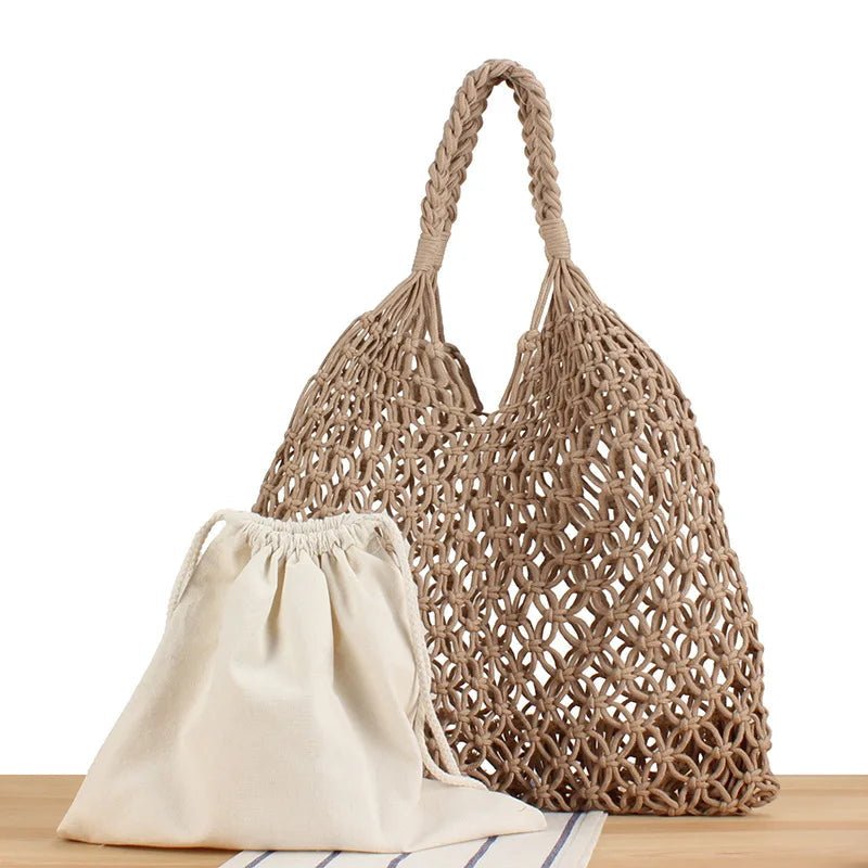 SOERA Margot Woven Beach Tote - Bag - SOERA-632835-GRE-OS-40995 Grey