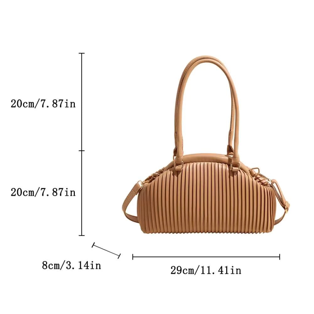 SOERA Mariana Pleated Shoulder Bag - Bag - SOERA-677379-DEF-OS-04615 Coffee