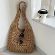 Bolso tote de paja tejida Miranda
