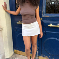 Carmen Minifalda Pantalón Bodycon de Tiro Bajo