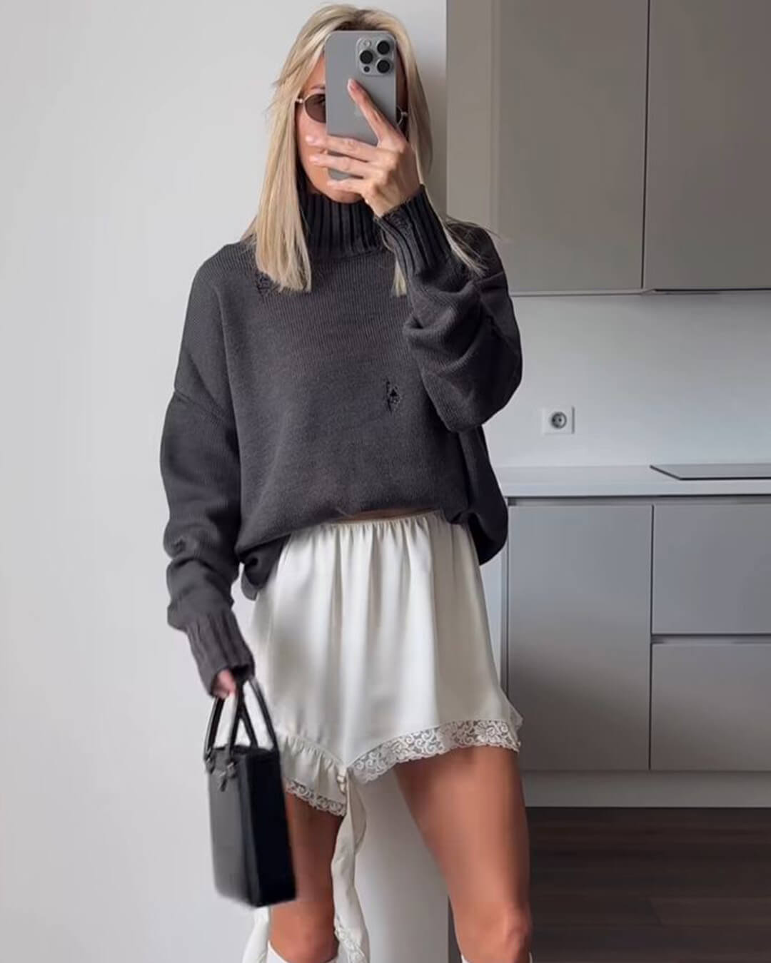 SOERA Susan Satin Asymmetrical Midi Skirt - Bottoms - 1005009525149321-;mY1773648366297913702 White S