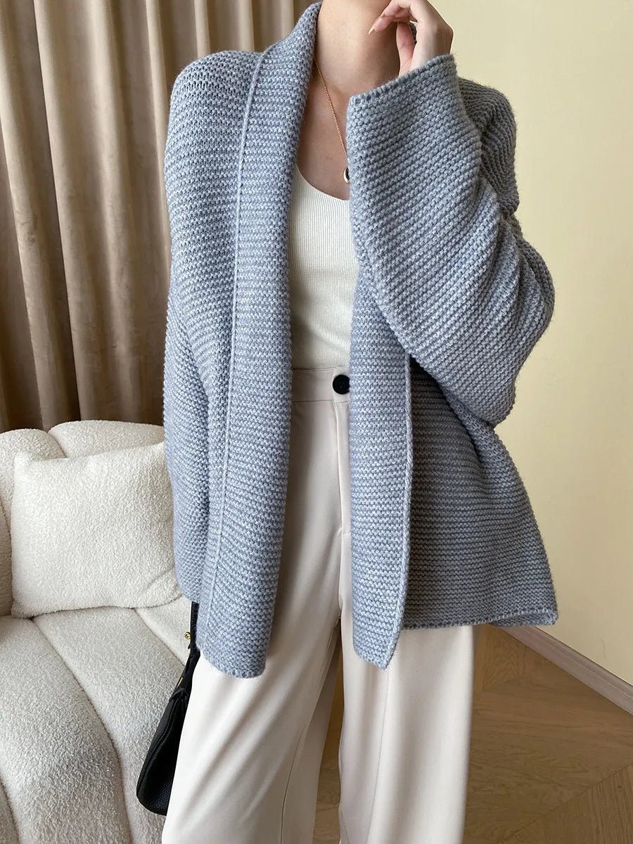 SOERA Abigail Belted Knit Cardigan - Cardigans - 1005007708848658-;vQ1765393866209031272 Light Gray One Size