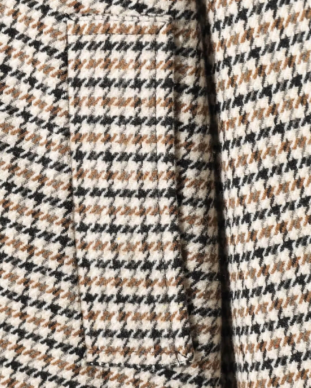 SOERA Amelia High-Collar Houndstooth Cropped Jacket - Coats & Jackets - SOERA-085187-ASP-L-68611 Beige L