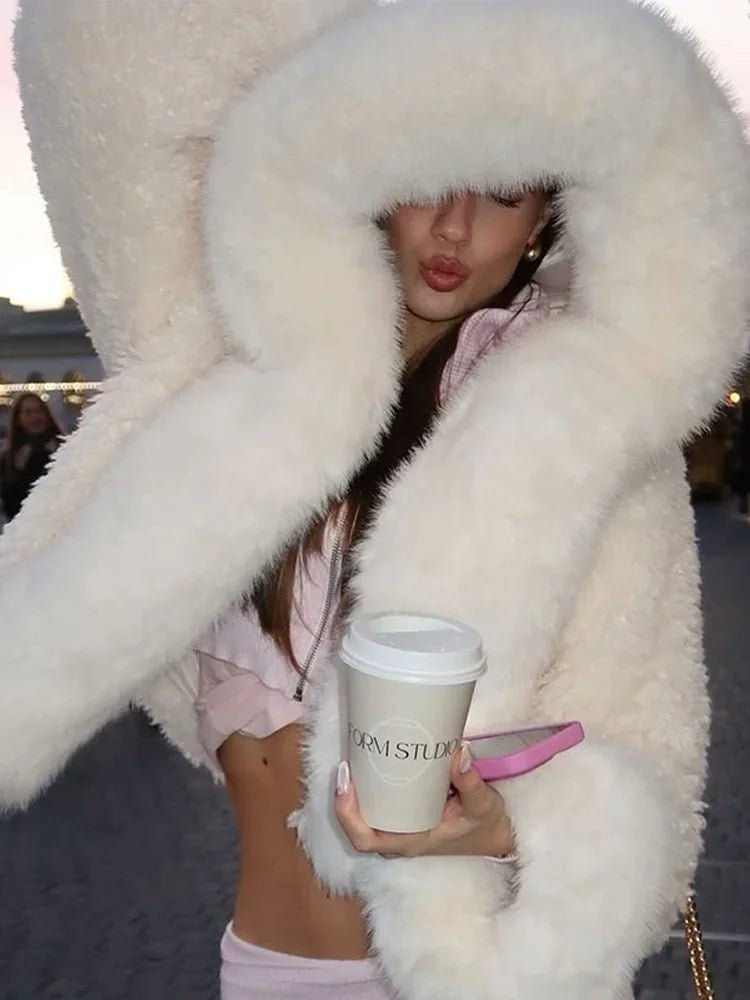 SOERA Cynthia Faux Fur Jacket - Coats & Jackets - 3256810229368927-;OA1766554851657191431 White S