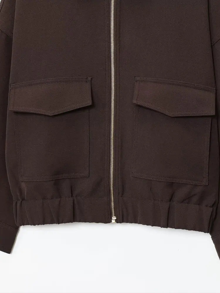 SOERA Ginny Flap Pocket Bomber Jacket - Coats & Jackets - 1005009910944019-;bP1773321573600255113 S