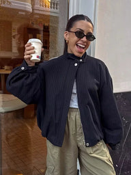 Chaqueta Bomber Magnolia de Rayas Finas