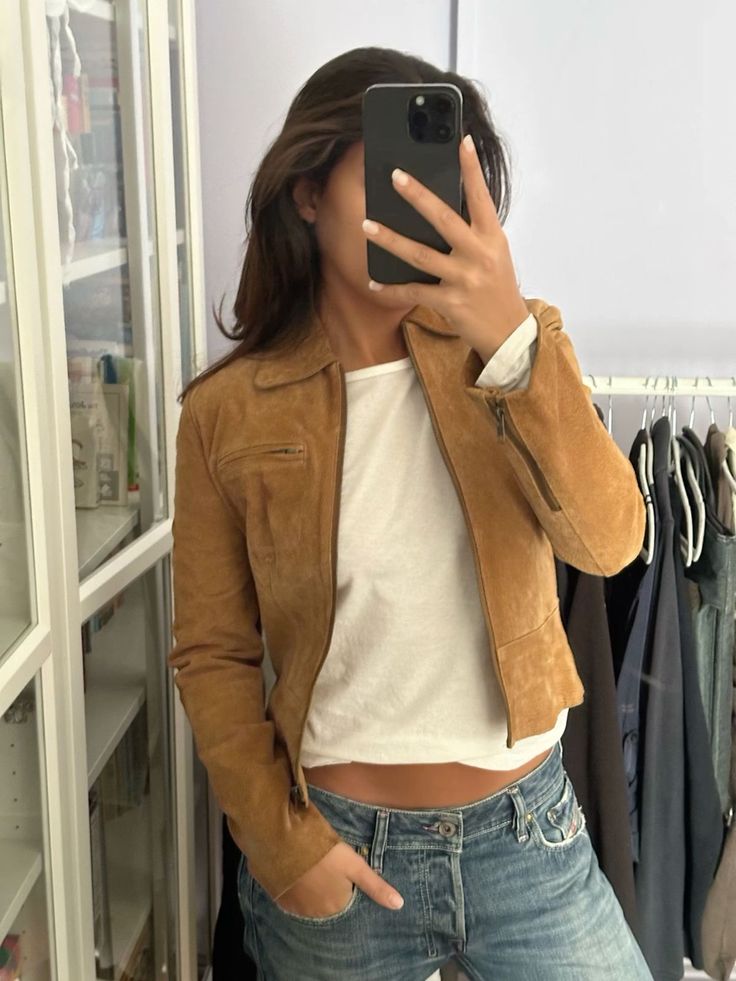 SOERA Yza Suede Cropped Bomber Jacket - Coats & Jackets - uM1774004001185189486 Brown S