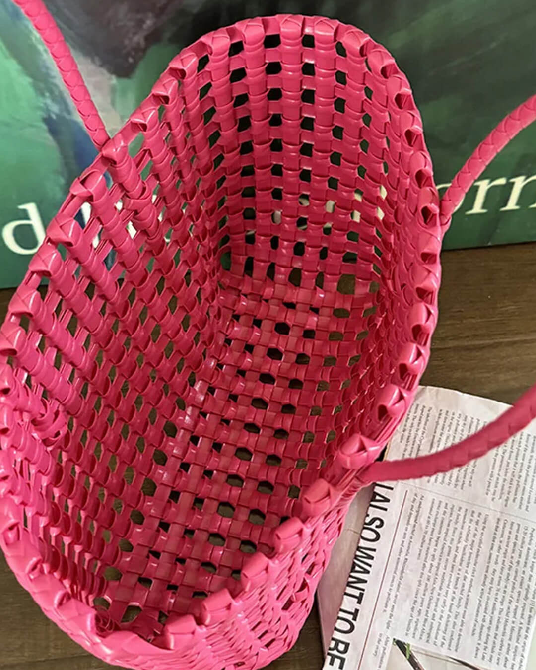 Bolso tote Cresta de tejido abierto