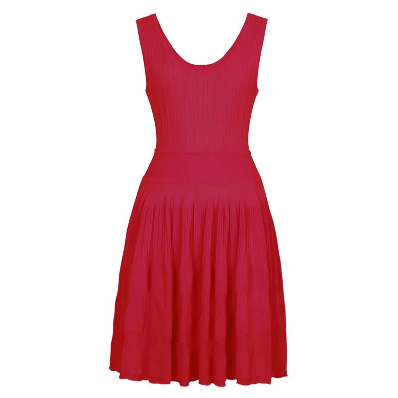 SOERA Alicia Knitted Sling Mini Dress - Dress -  Red S