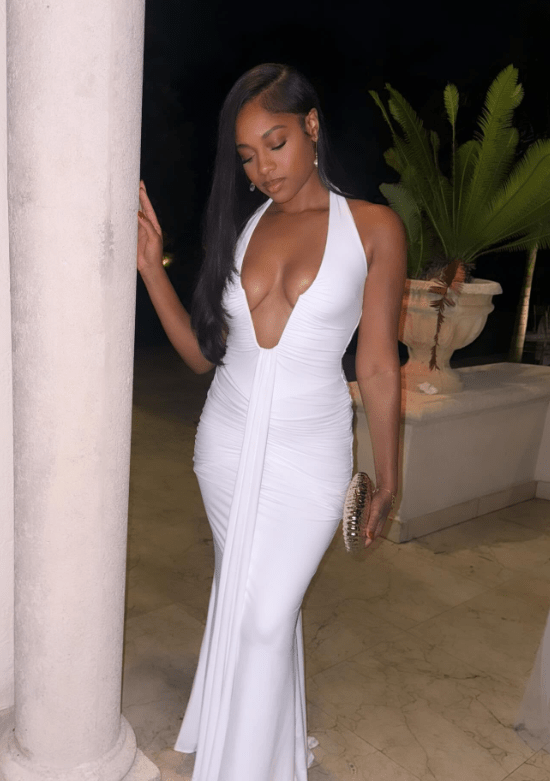 SOERA Hayley Halter Ruched Maxi Dress - Dress - SOERA-704003-DEF-OS-29060 White S
