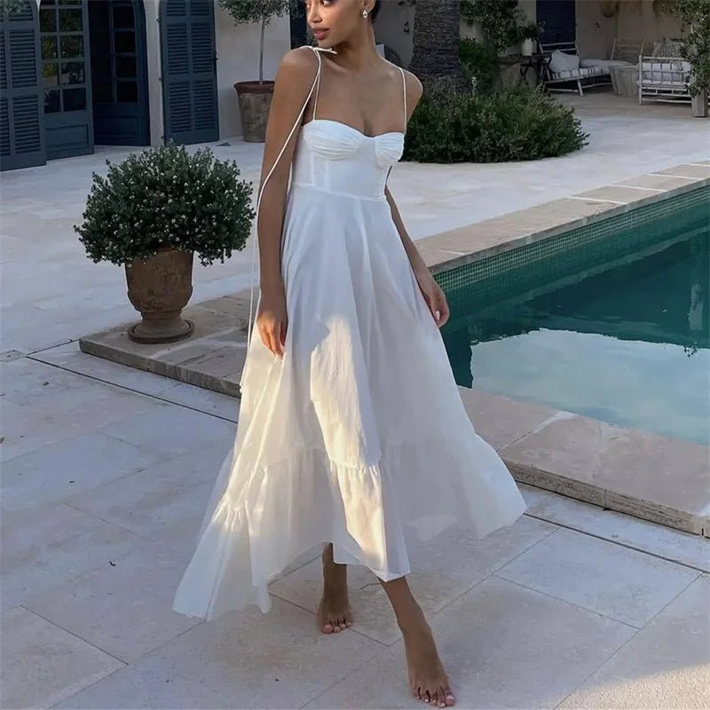 SOERA Jasmine Flowing Tiered Midi Dress - Dress - SOERA-801027-WHI-S-61667 White S