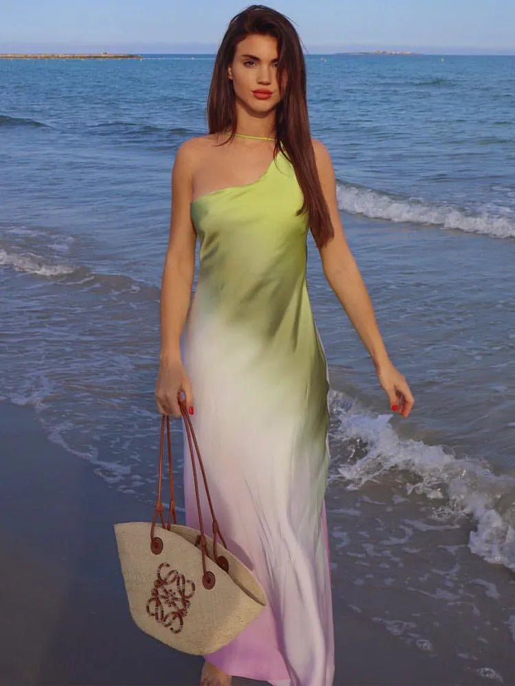 SOERA Natasha Asymmetric Off-Shoulder Dress - Dress - SOERA-091779-GRE-XS-30211 Green XS