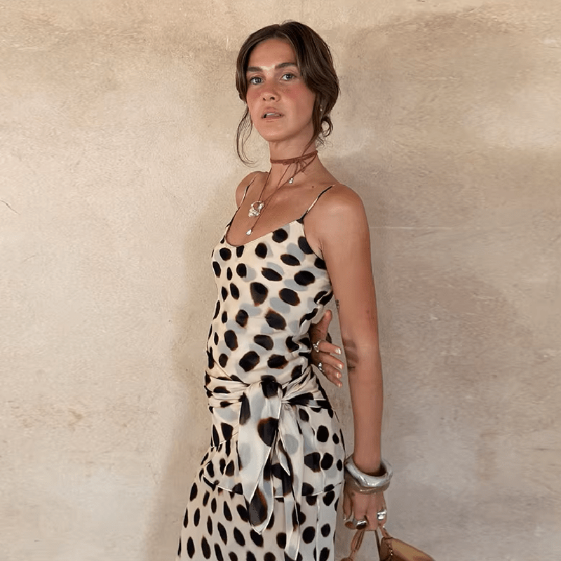 SOERA Natasha Leopard Print Maxi Scarf Dress - Dress - SOERA-332419-M-OS-90947 M