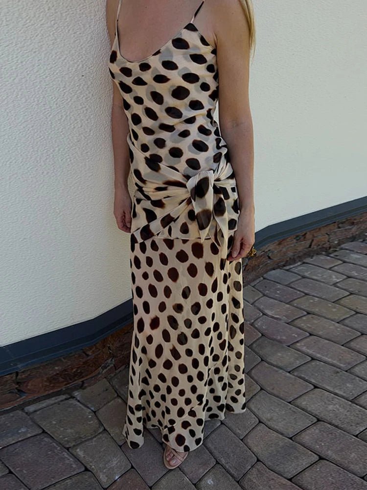 SOERA Natasha Printed Slip Dress with Detachable Scarf - Dress - SOERA-702531-IMA-L-12771 L