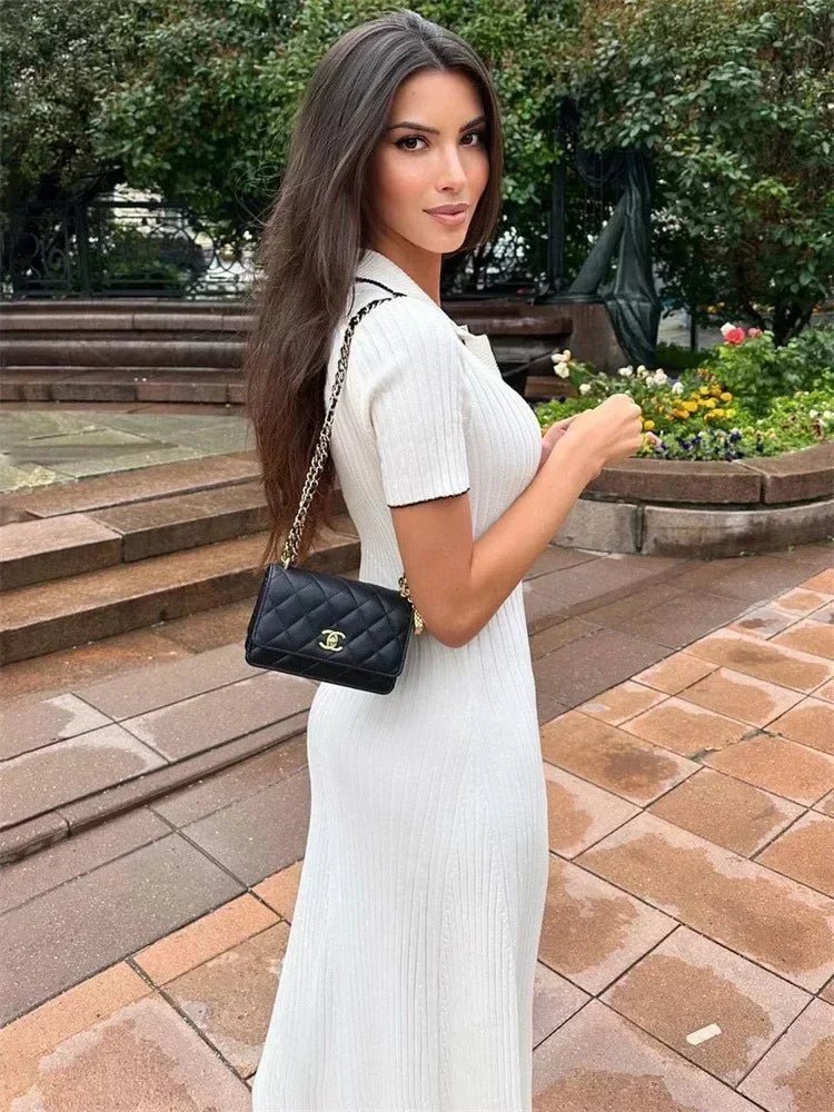 SOERA Serena Tricot Knit Dress - Dress -  White S