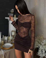 Vestido mini Angela de encaje sin espalda
