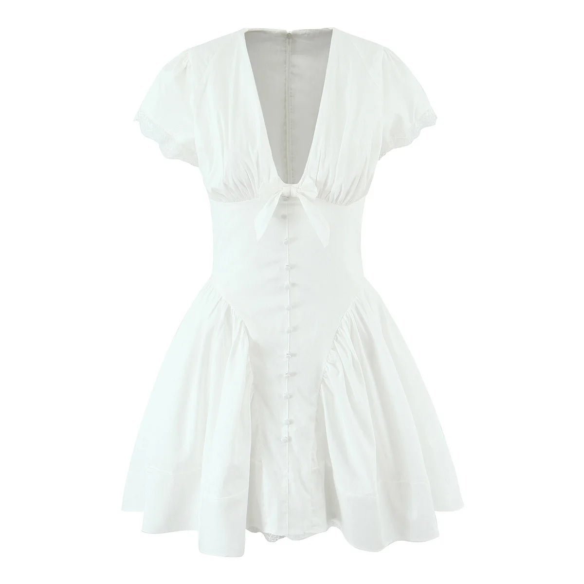 SOERA Beatrice Bow V-Neck Mini Dress - Dresses -  Pink M