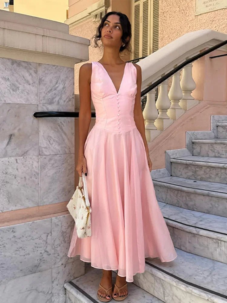 SOERA Candice Sleeveless V-Neck Midi Dress - Dresses -  XS