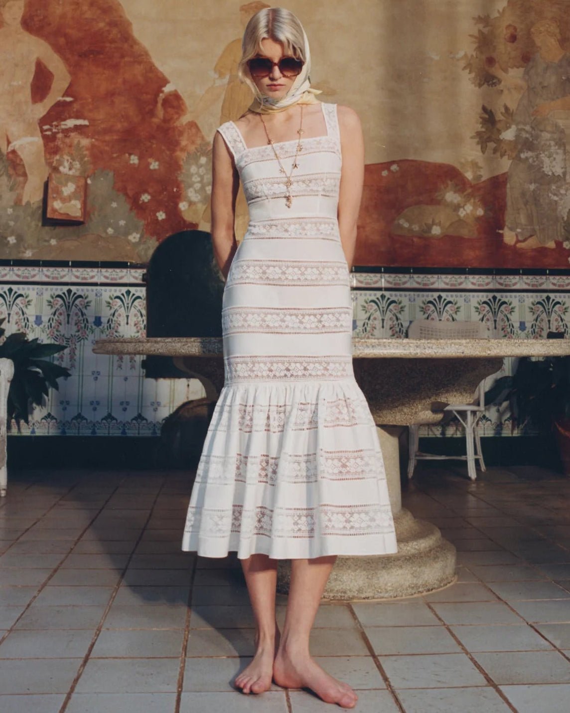 SOERA Celeste Embroidered Lace Fishtail Dress - Dresses -  XS