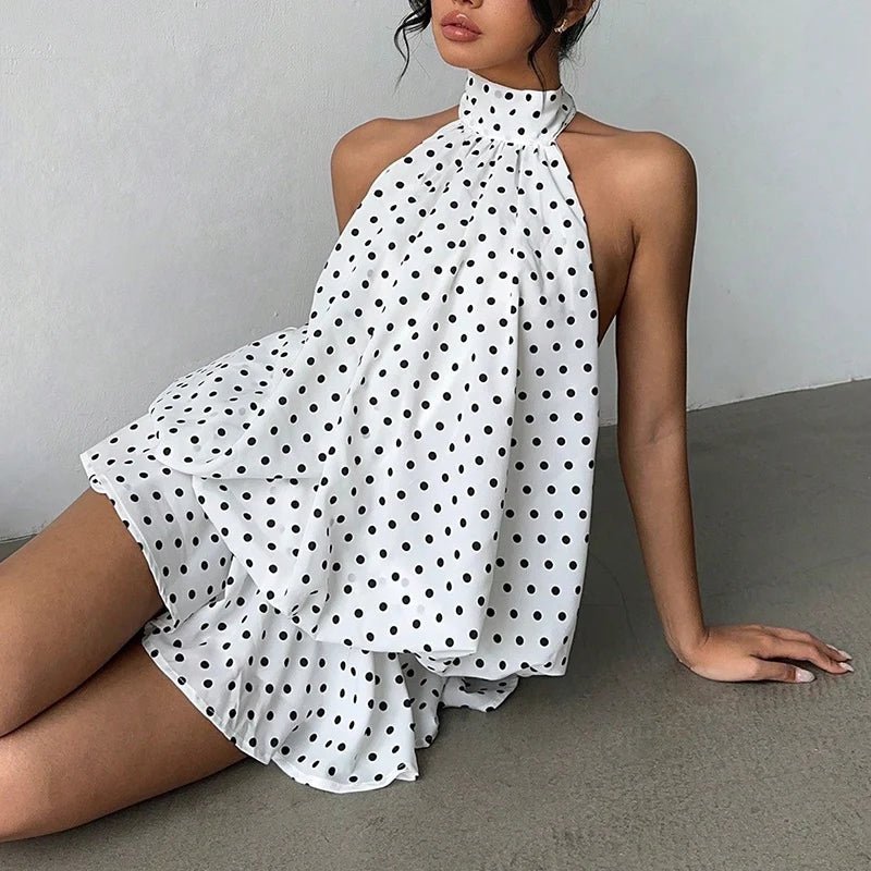 SOERA Eden Halter Backless Mini Dress - Dresses -  White S
