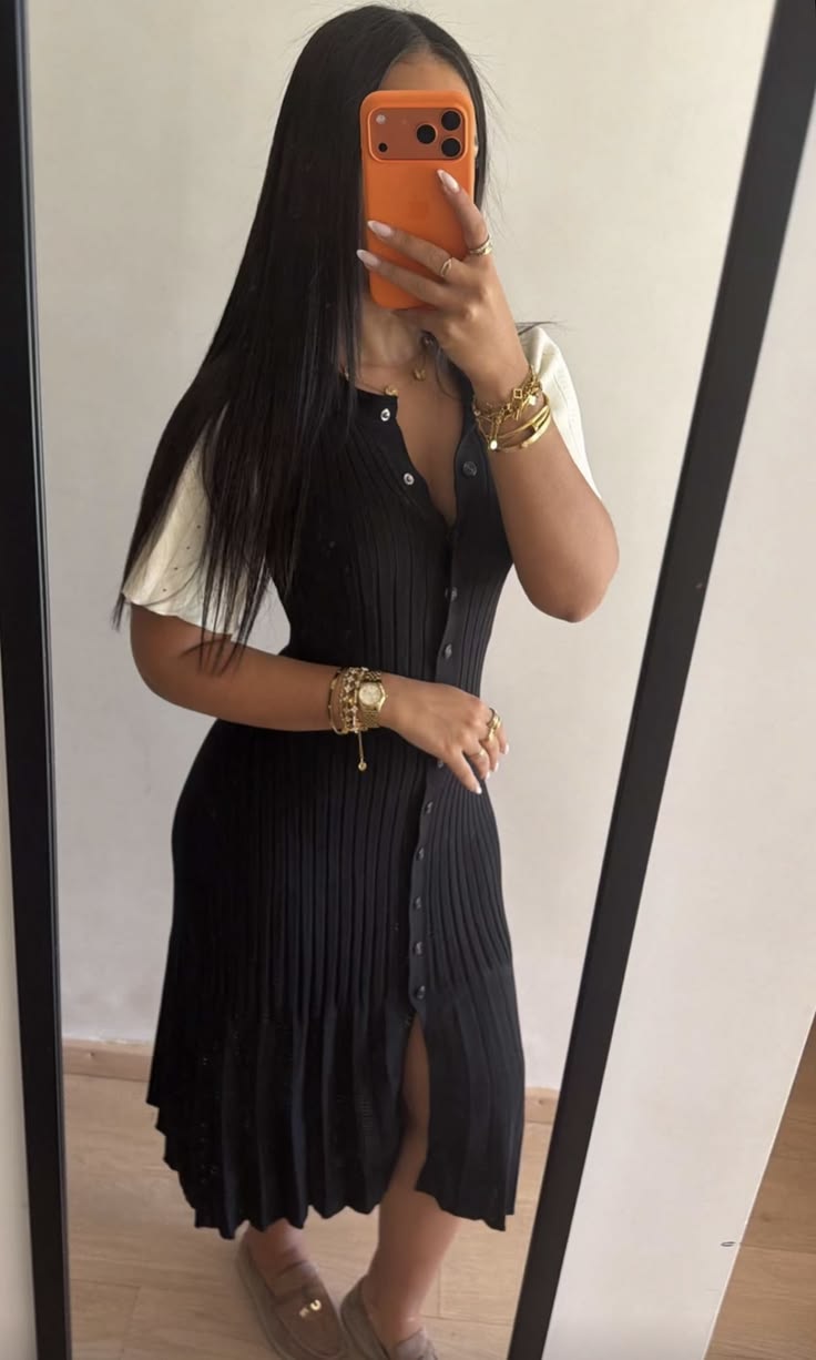 SOERA Gina Midi Dress - Dresses - Soera-Gina-dress-black/L Black L