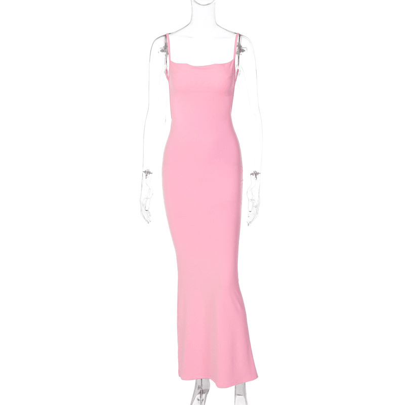SOERA Janet V Neck Strap Maxi Dress - Dresses -  Gray XS