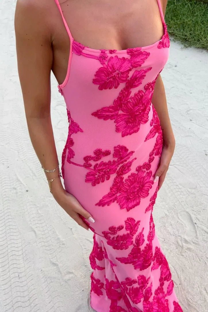SOERA Jara Sleeveless Floral Maxi Dress - Dresses -  Pink M