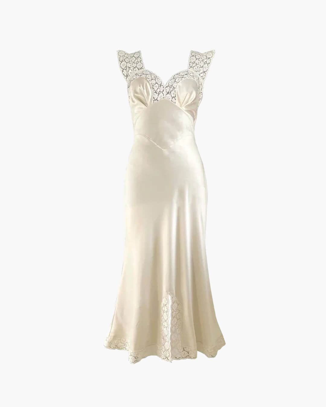 SOERA Joanna Satin Lace Long Dress - Dresses - 1005009954790316-;vT1775118759074241593 Black White S