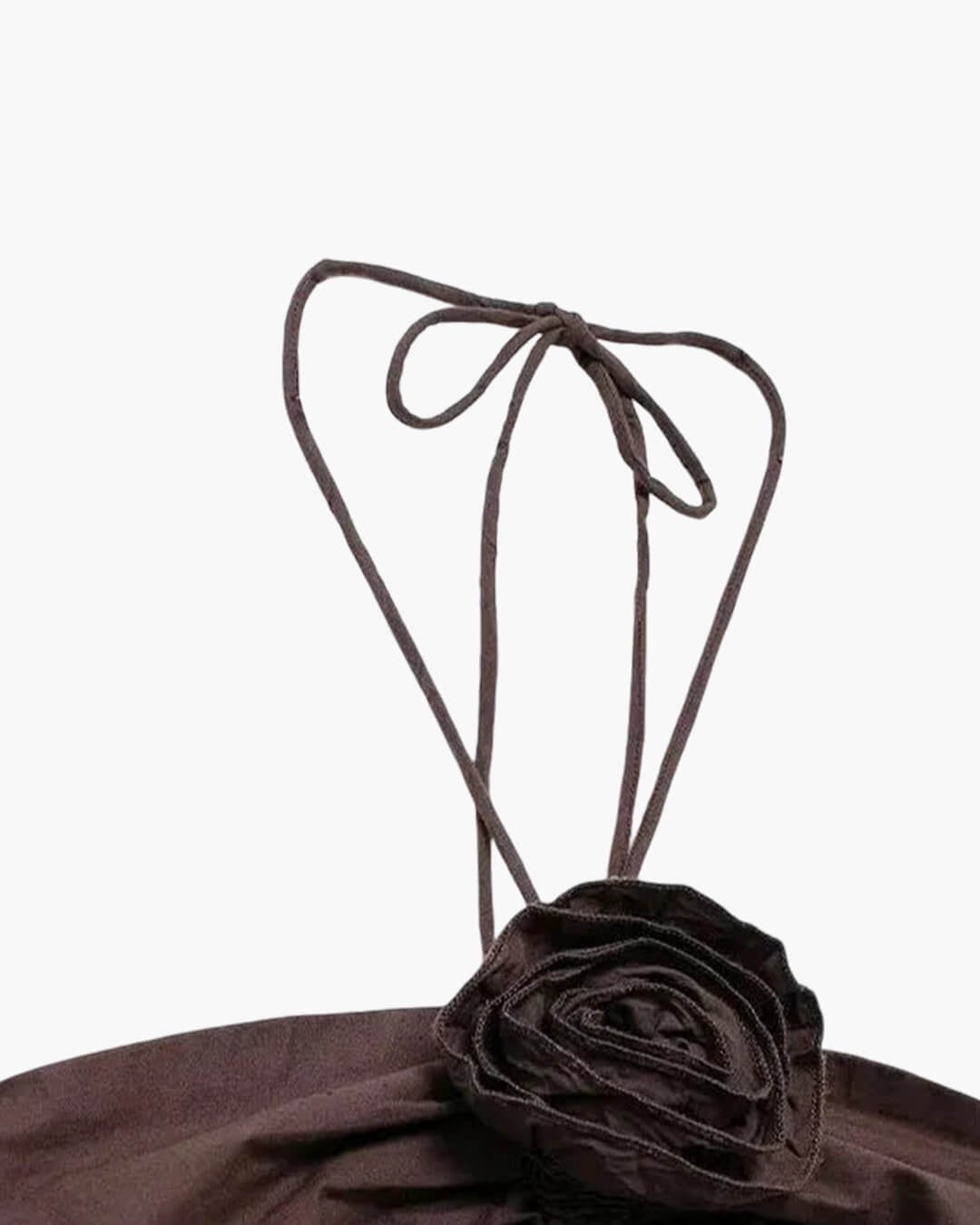 SOERA Kate Halterneck Flower Applique Midi Dress - Dresses - eF1774929987193550529 Brown S