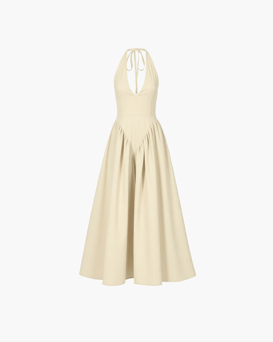 SOERA Kristy Deep Neck Maxi Dress - Dresses - 1005007292890333-;wL1771582051650020215 Beige M