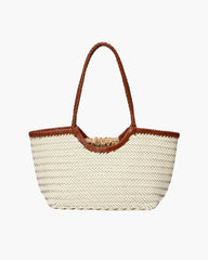 Bianca Handwoven Vegan Leather Tote Bag