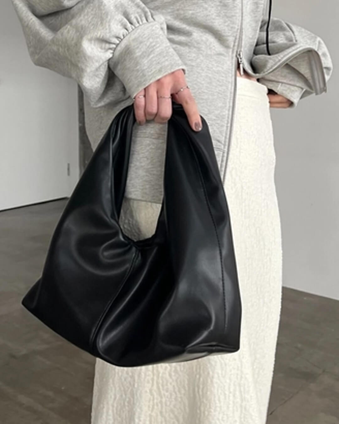 SOERA Gelyn Clutch Leather Bag - Handbags - 1005007210357185-;ok1756867833042361398 Black Regular