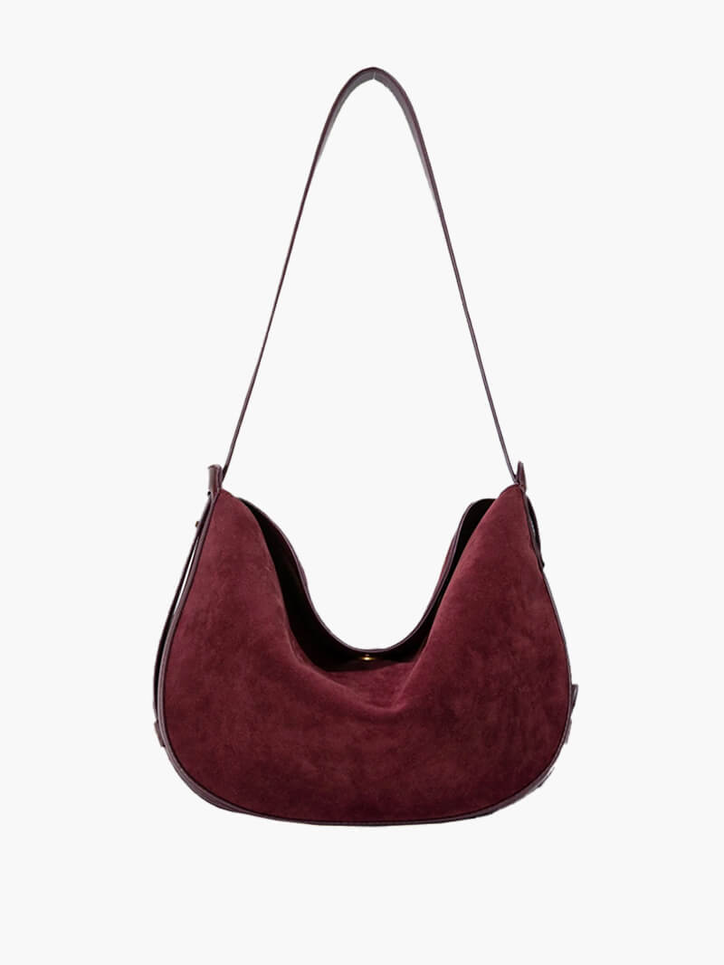 SOERA Lily Faux Suede Bag - Handbags - Soera-Lily-Faux-Suede-Bag-Burgundy Burgundy Regular