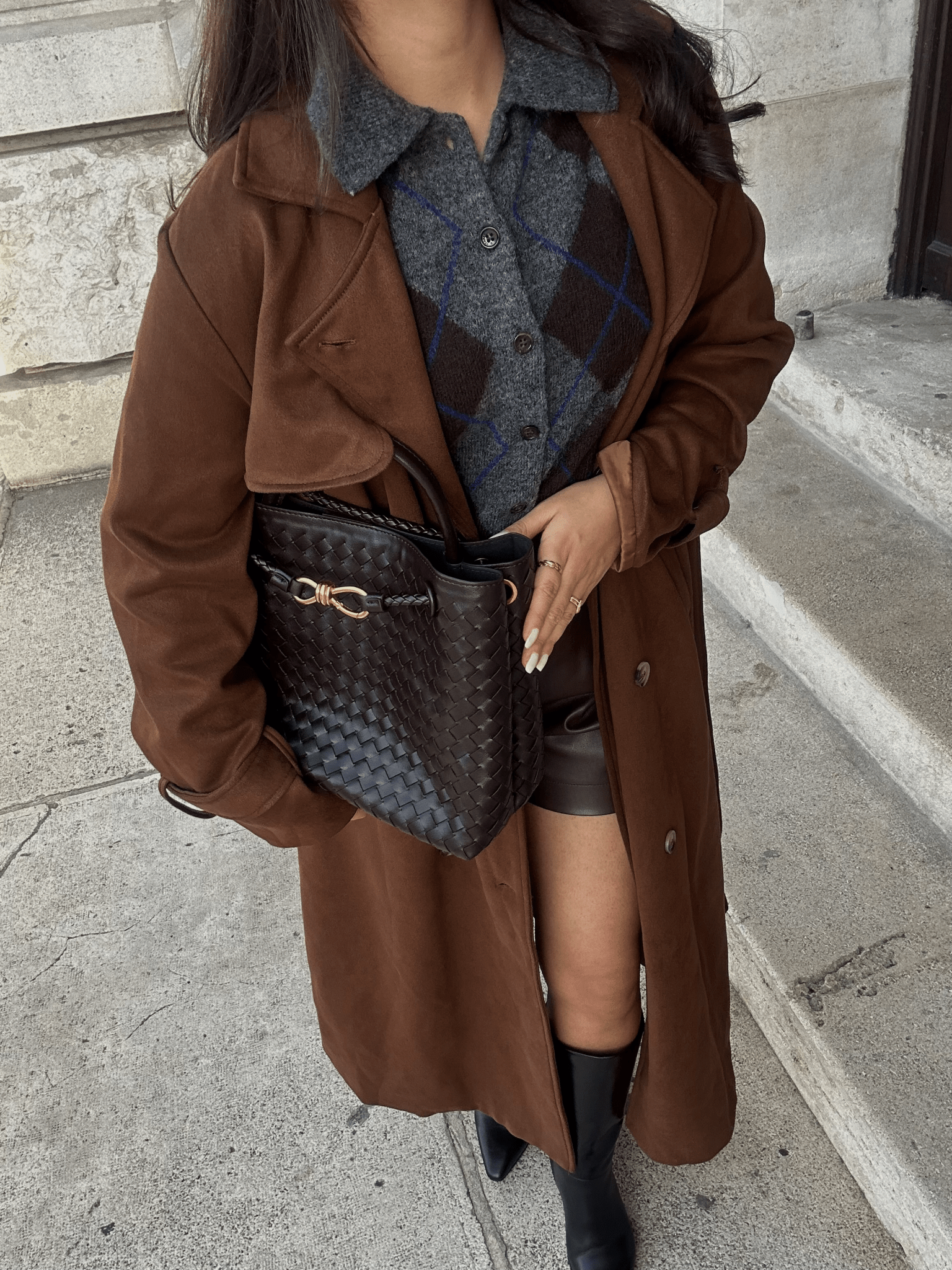 SOERA Lucia Woven Bag - Handbags - DBAD2-RE700001 Medium Coffee