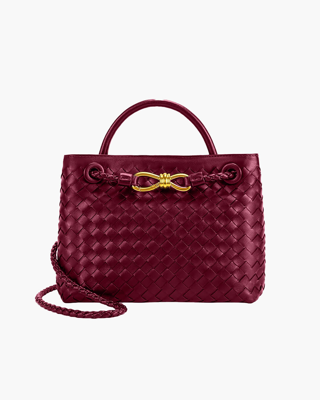 SOERA Lucia Woven Bag - Handbags - DBAD2-RE700008 Medium Burgundy