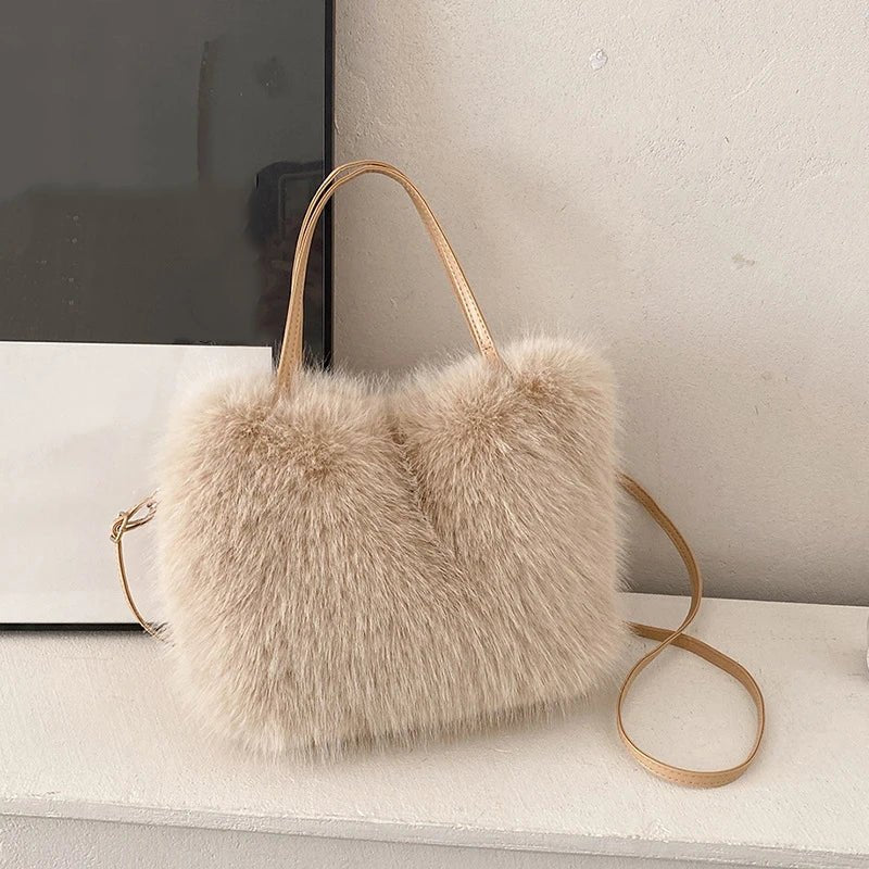 SOERA Maricar Faux Fur Crossbody Bag - Handbags - 3256807618181182-;qm1765284569911584680 Creme