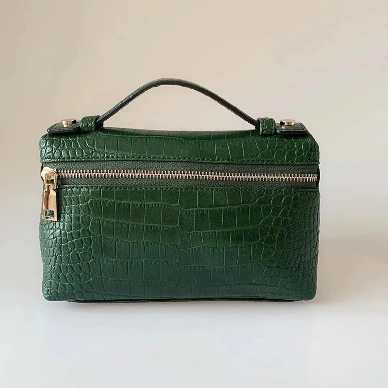 SOERA Minerva Crocodile Pattern Clutch Bag - Handbags -  Green