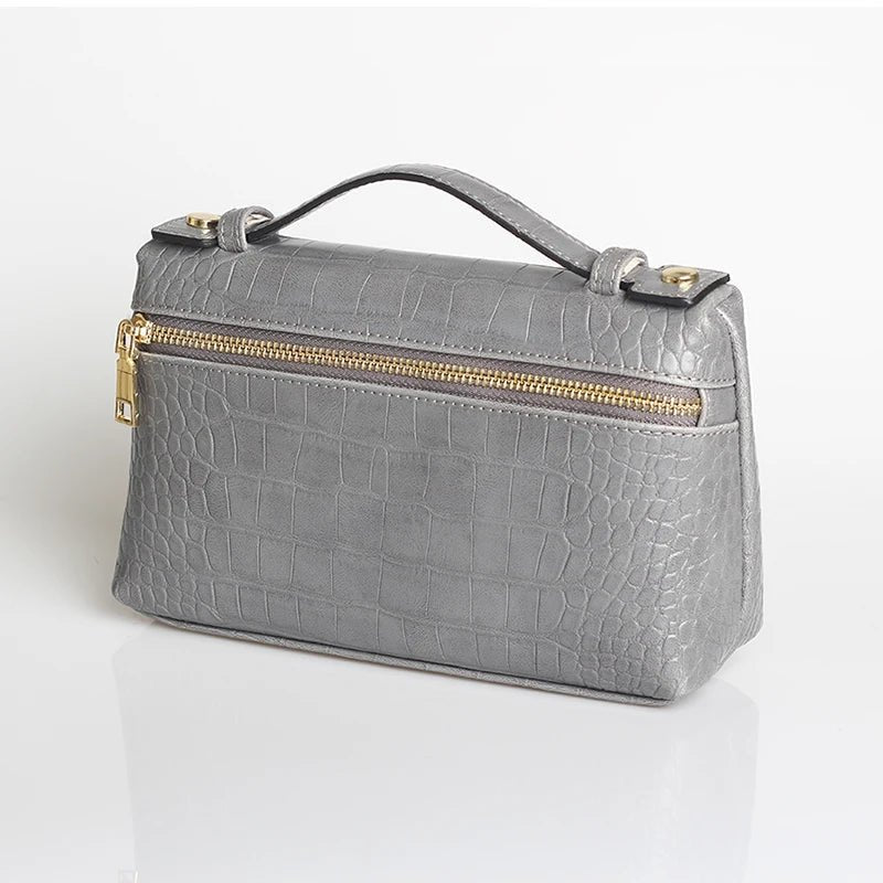SOERA Minerva Crocodile Pattern Clutch Bag - Handbags -  Pink