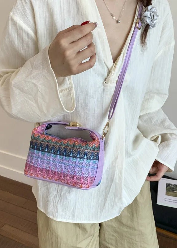SOERA Raphaela Woven Raffia Sling Bag - Handbags - 1005009607229453-;xo1774869390937670802 Purple
