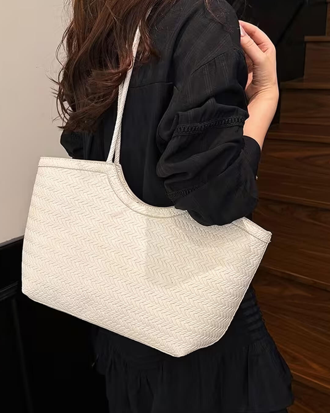 SOERA Rica Woven Faux Leather Bag - Handbags - Soera-Rica-Woven-Faux-Leather-Bag-Handbag/Dark-Brown Dark Brown Regular