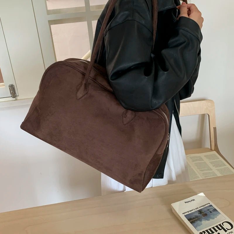 SOERA Sandra Suede Tote Bag - Handbags -  Light Brown One Size