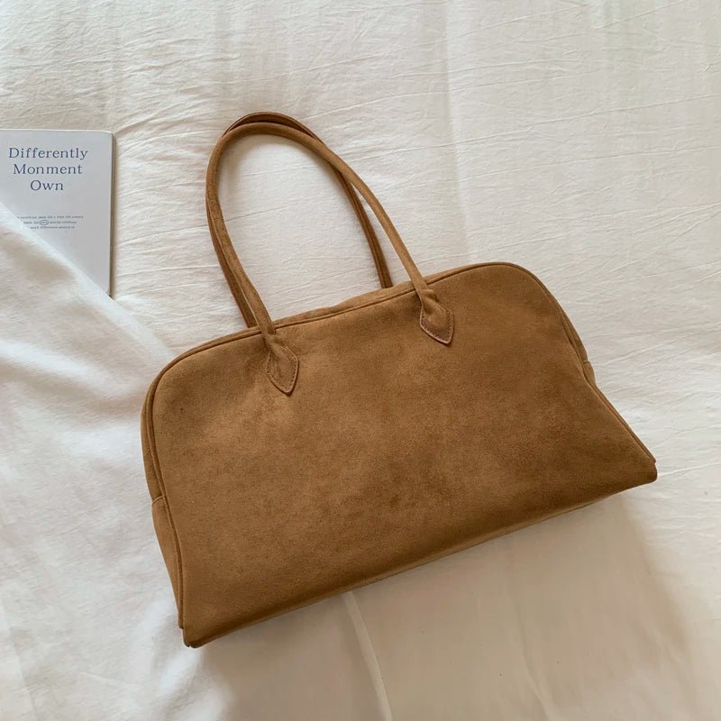 SOERA Sandra Suede Tote Bag - Handbags -  Light Brown One Size